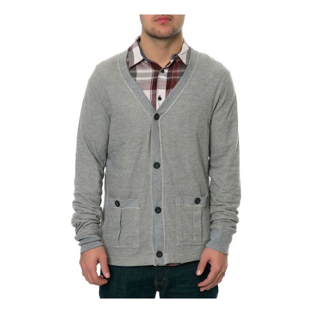 AMBIG Mens The Caesar Cardigan Knit Sweater, NWT
